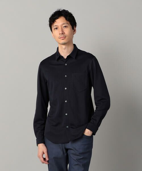 COMME CA MEN / コムサ・メン シャツ・ブラウス | 和歌山編み 千鳥柄ジャージー キーボードシャツ | 詳細22