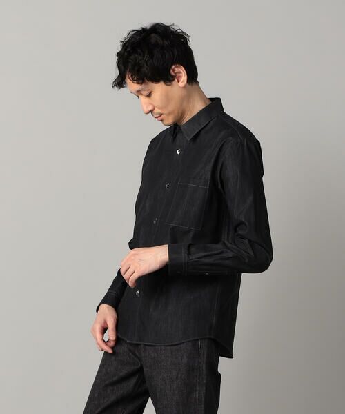 COMME CA MEN / コムサ・メン シャツ・ブラウス | 岡山産 反応染色コンパクトヤーン デニムシャツ | 詳細4
