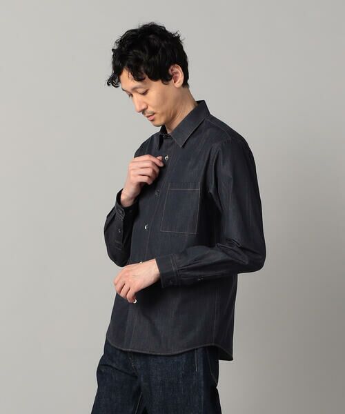 COMME CA MEN / コムサ・メン シャツ・ブラウス | 岡山産 反応染色コンパクトヤーン デニムシャツ | 詳細11