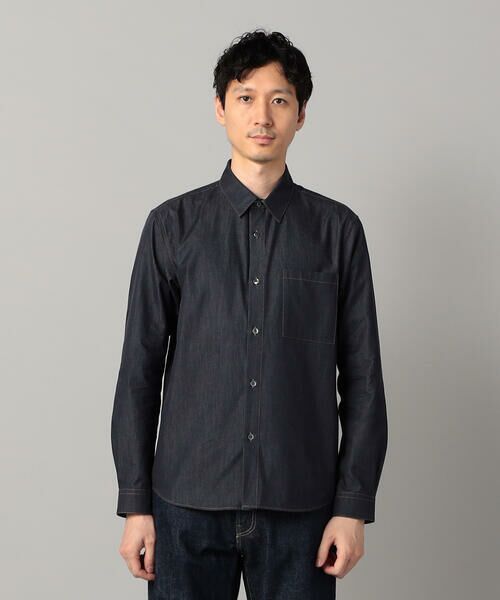COMME CA MEN / コムサ・メン シャツ・ブラウス | 岡山産 反応染色コンパクトヤーン デニムシャツ | 詳細13