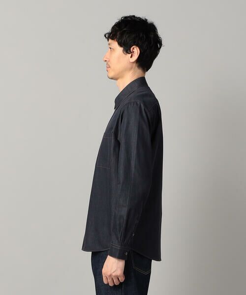 COMME CA MEN / コムサ・メン シャツ・ブラウス | 岡山産 反応染色コンパクトヤーン デニムシャツ | 詳細14