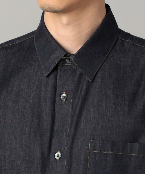 COMME CA MEN / コムサ・メン シャツ・ブラウス | 岡山産 反応染色コンパクトヤーン デニムシャツ | 詳細16