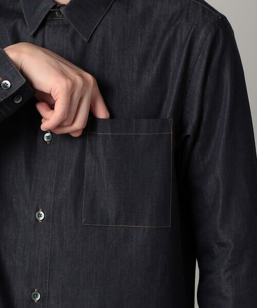 COMME CA MEN / コムサ・メン シャツ・ブラウス | 岡山産 反応染色コンパクトヤーン デニムシャツ | 詳細17