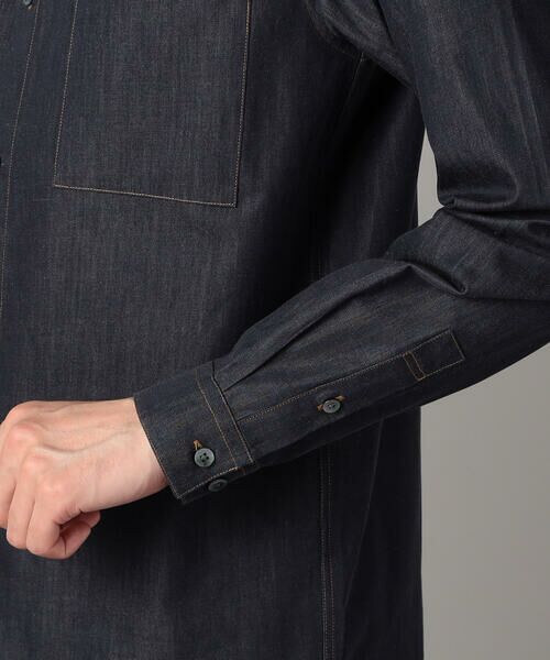 COMME CA MEN / コムサ・メン シャツ・ブラウス | 岡山産 反応染色コンパクトヤーン デニムシャツ | 詳細18