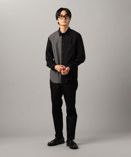 COMME CA MEN / コムサ・メン シャツ・ブラウス | T/Rトロ カラーブロッキングシャツ | 詳細1