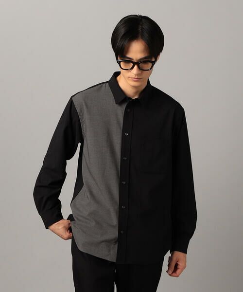 COMME CA MEN / コムサ・メン シャツ・ブラウス | T/Rトロ カラーブロッキングシャツ | 詳細3