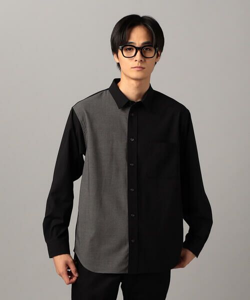 COMME CA MEN / コムサ・メン シャツ・ブラウス | T/Rトロ カラーブロッキングシャツ | 詳細4