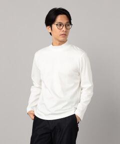 COMME CA MEN / コムサ・メン Tシャツ | シルキーポンチ モックネック長袖Tシャツ