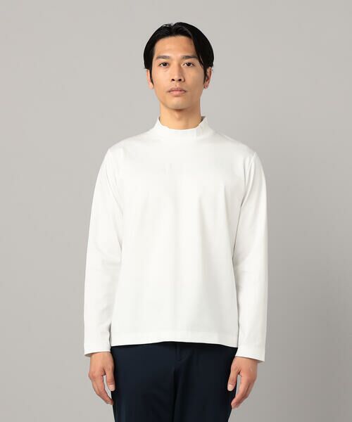 COMME CA MEN / コムサ・メン Tシャツ | シルキーポンチ モックネック長袖Tシャツ | 詳細7