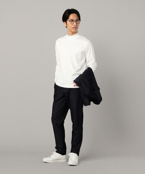 COMME CA MEN / コムサ・メン Tシャツ | シルキーポンチ モックネック長袖Tシャツ | 詳細2