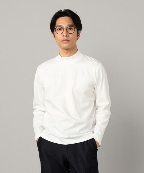 COMME CA MEN / コムサ・メン Tシャツ | シルキーポンチ モックネック長袖Tシャツ | 詳細4