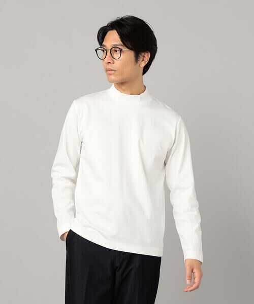 COMME CA MEN / コムサ・メン Tシャツ | シルキーポンチ モックネック長袖Tシャツ | 詳細5