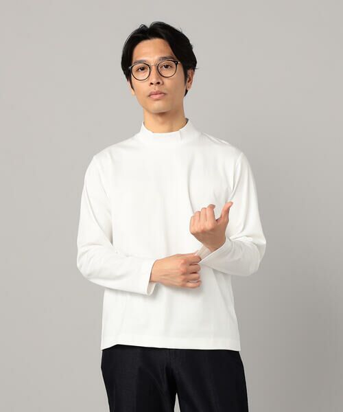 COMME CA MEN / コムサ・メン Tシャツ | シルキーポンチ モックネック長袖Tシャツ | 詳細6