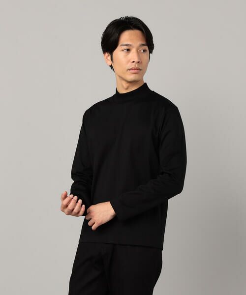 COMME CA MEN / コムサ・メン Tシャツ | シルキーポンチ モックネック長袖Tシャツ | 詳細17