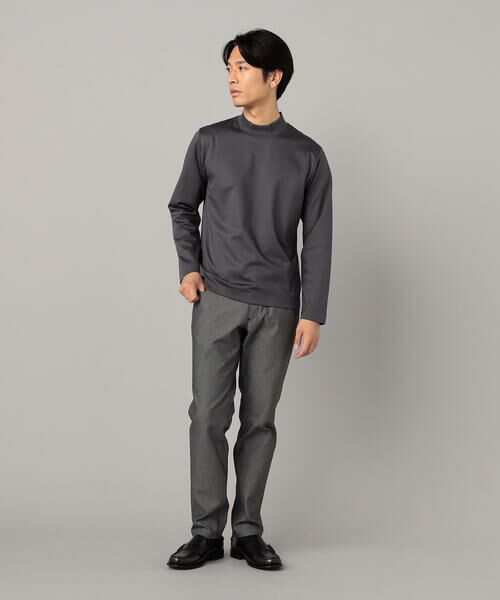 COMME CA MEN / コムサ・メン Tシャツ | シルキーポンチ モックネック長袖Tシャツ | 詳細22