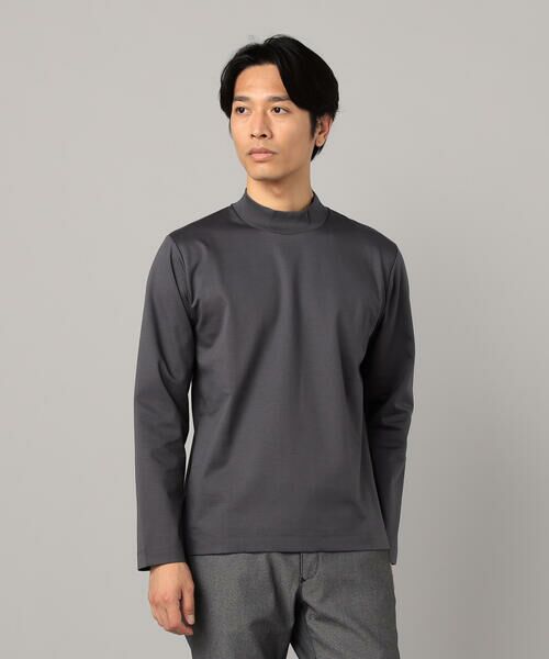COMME CA MEN / コムサ・メン Tシャツ | シルキーポンチ モックネック長袖Tシャツ | 詳細24