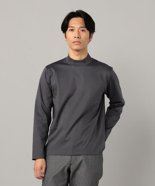 COMME CA MEN / コムサ・メン Tシャツ | シルキーポンチ モックネック長袖Tシャツ | 詳細25