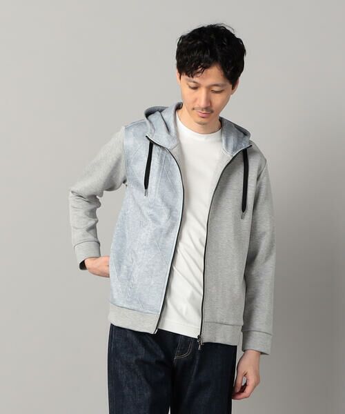 COMME CA MEN / コムサ・メン パーカー | ケーブルコンビ ジップパーカ | 詳細2