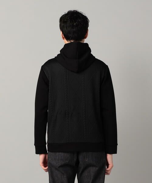 COMME CA MEN / コムサ・メン パーカー | ケーブルコンビ ジップパーカ | 詳細12