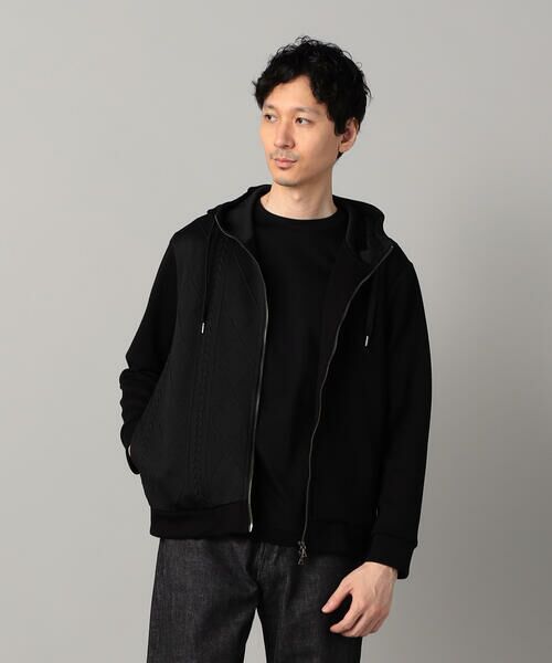 COMME CA MEN / コムサ・メン パーカー | ケーブルコンビ ジップパーカ | 詳細7