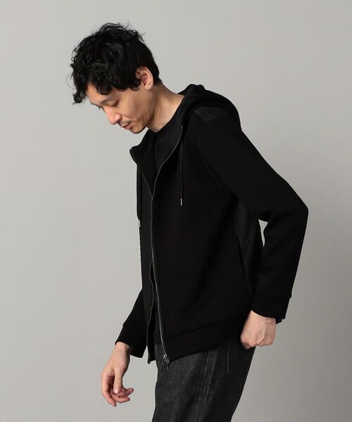 COMME CA MEN / コムサ・メン パーカー | ケーブルコンビ ジップパーカ | 詳細9