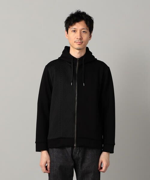 COMME CA MEN / コムサ・メン パーカー | ケーブルコンビ ジップパーカ | 詳細10