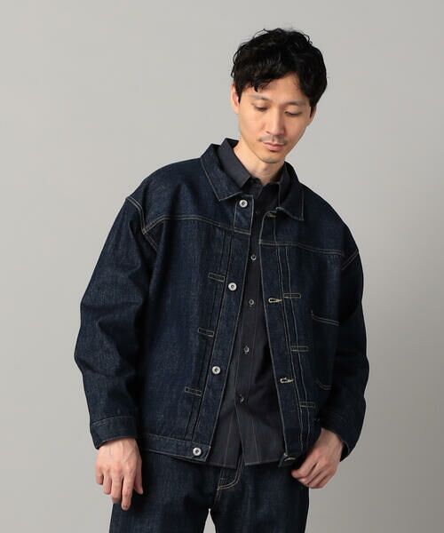 COMME CA MEN / コムサ・メン Gジャン・デニムジャケット | 岡山 児島産 セルビッチデニムブルゾン | 詳細8