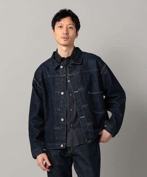 COMME CA MEN / コムサ・メン Gジャン・デニムジャケット | 岡山 児島産 セルビッチデニムブルゾン | 詳細9