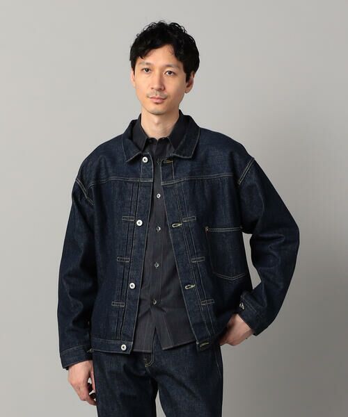 COMME CA MEN / コムサ・メン Gジャン・デニムジャケット | 岡山 児島産 セルビッチデニムブルゾン(インディゴ)