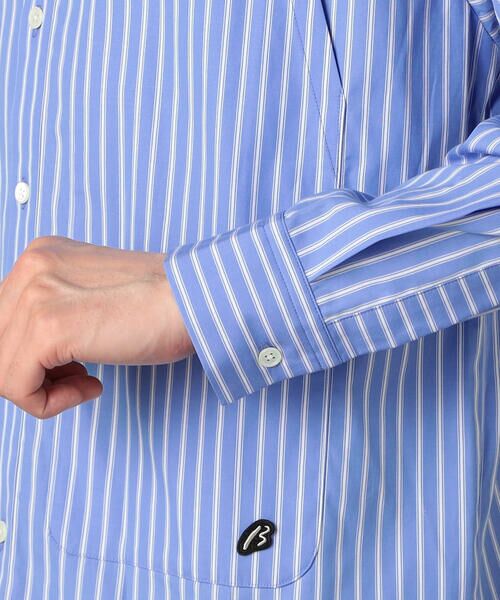 COMME CA MEN / コムサ・メン シャツ・ブラウス | ストライプビッグポケット シャツ | 詳細10