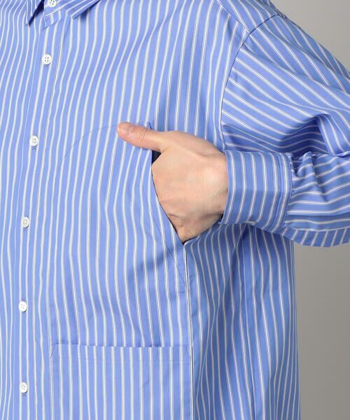 COMME CA MEN / コムサ・メン シャツ・ブラウス | ストライプビッグポケット シャツ | 詳細8
