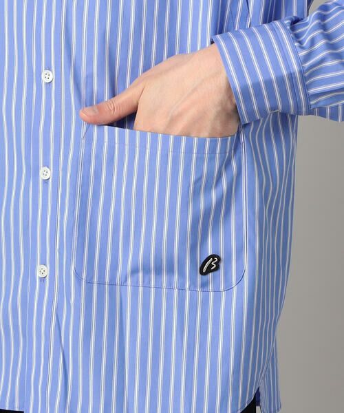 COMME CA MEN / コムサ・メン シャツ・ブラウス | ストライプビッグポケット シャツ | 詳細9