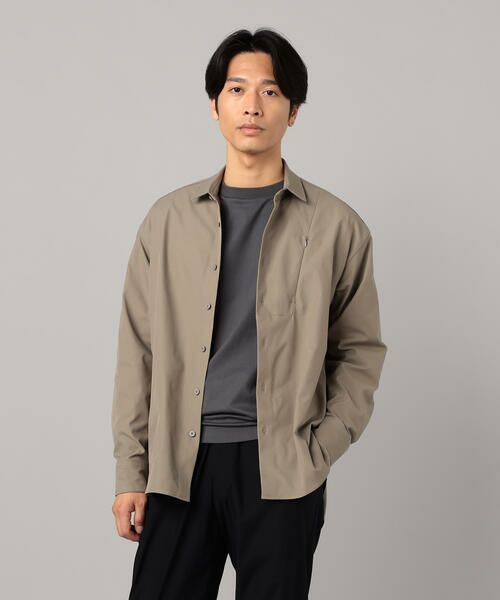 COMME CA MEN/コムサ・メン ジップポケット シャツ グレー F COMME CA MEN/コムサ・メン ジップポケット シャツ グレー F