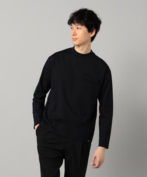 COMME CA MEN/コムサ・メン 【COMME CA MEN BLACK】ドライテック 長袖Tシャツ ブラック M