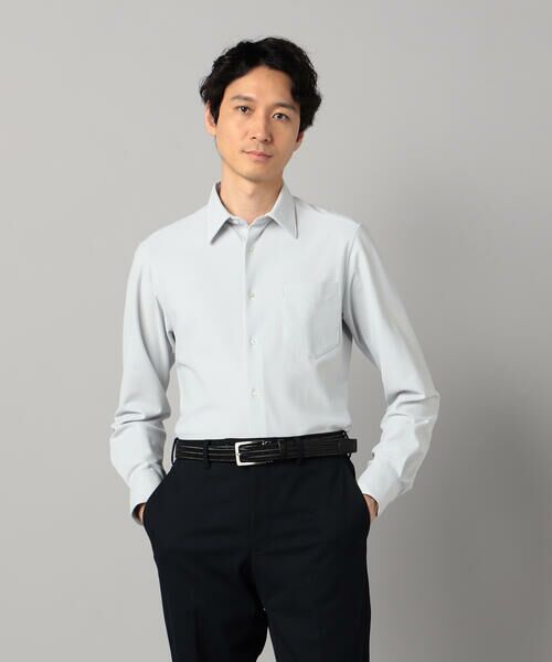 COMME CA MEN/コムサ・メン ソロテックス2WAYオックスフォード レギュラーカラーシャツ グレー XL COMME CA MEN/コムサ・メン ソロテックス2WAYオックスフォード レギュラーカラーシャツ グレー XL