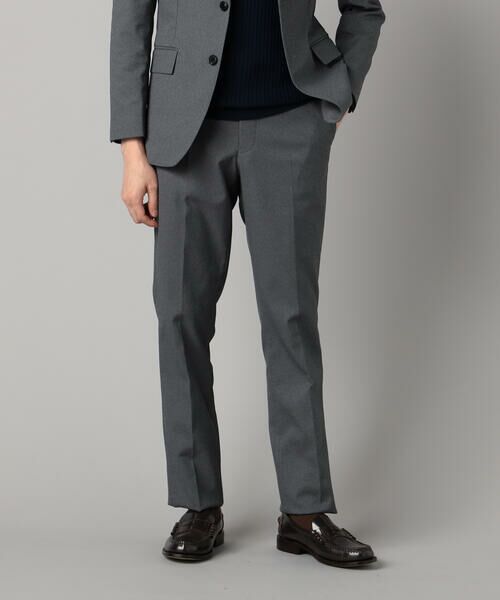 COMME CA MEN / コムサ・メン スラックス・ドレスパンツ | 【セットアップ対応】ポリエステルドビーストレッチ テーパードパンツ(グレー)