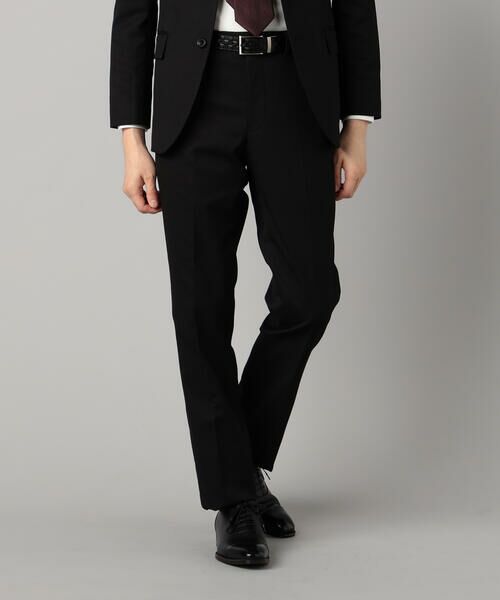 COMME CA MEN / コムサ・メン スラックス・ドレスパンツ | 【セットアップ対応】ポリエステルドビーストレッチ テーパードパンツ(ブラック)