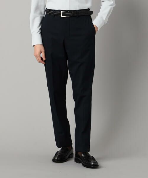 COMME CA MEN / コムサ・メン スラックス・ドレスパンツ | 【セットアップ対応】ポリエステルドビーストレッチ テーパードパンツ(ネイビー)