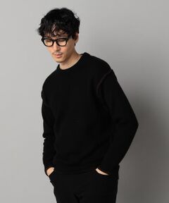 COMME CA MEN / コムサ・メン ニット・セーター | ブランケットステッチ クルーネックニット