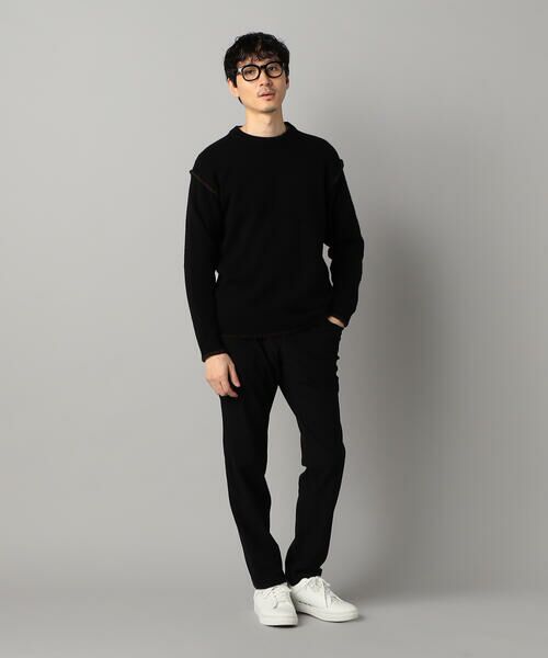 COMME CA MEN / コムサ・メン ニット・セーター | ブランケットステッチ クルーネックニット | 詳細1