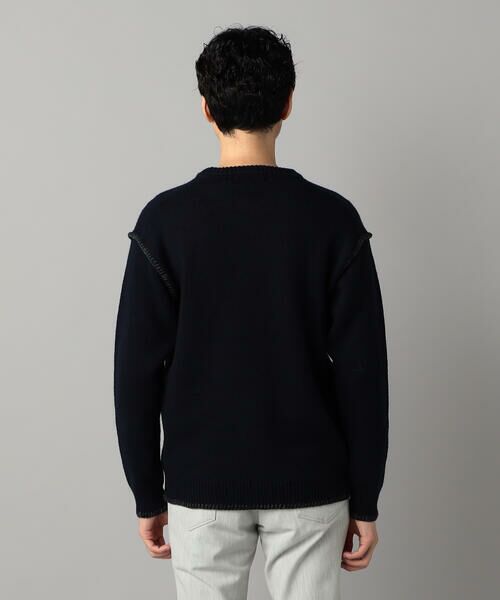COMME CA MEN / コムサ・メン ニット・セーター | ブランケットステッチ クルーネックニット | 詳細12