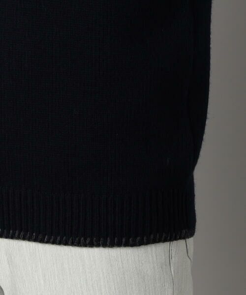 COMME CA MEN / コムサ・メン ニット・セーター | ブランケットステッチ クルーネックニット | 詳細15