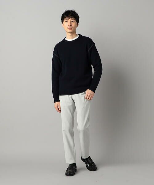 COMME CA MEN / コムサ・メン ニット・セーター | ブランケットステッチ クルーネックニット | 詳細6