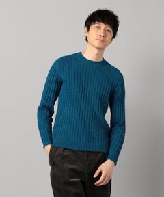 COMME CA MEN / コムサ・メン ニット・セーター | リンクスジャカード クルーネックニット