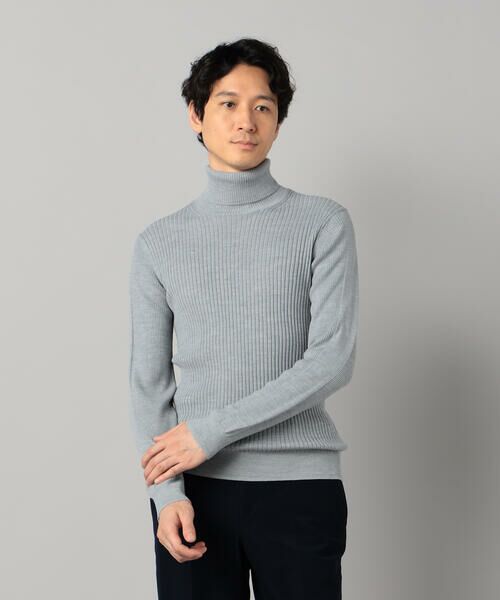 COMME CA MEN / コムサ・メン ニット・セーター | 「FILIVIVI」リブ タートルネックニット(ライトグレー)