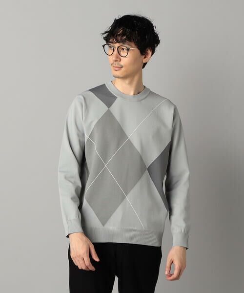 COMME CA MEN / コムサ・メン ニット・セーター | アーガイル柄 クルーネックニット | 詳細3