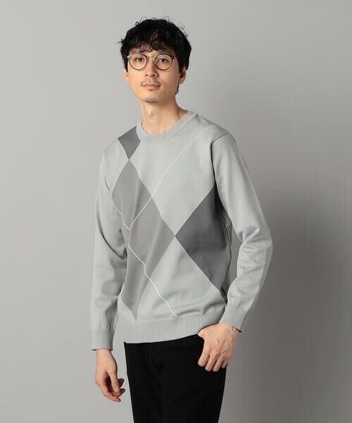 COMME CA MEN / コムサ・メン ニット・セーター | アーガイル柄 クルーネックニット | 詳細5