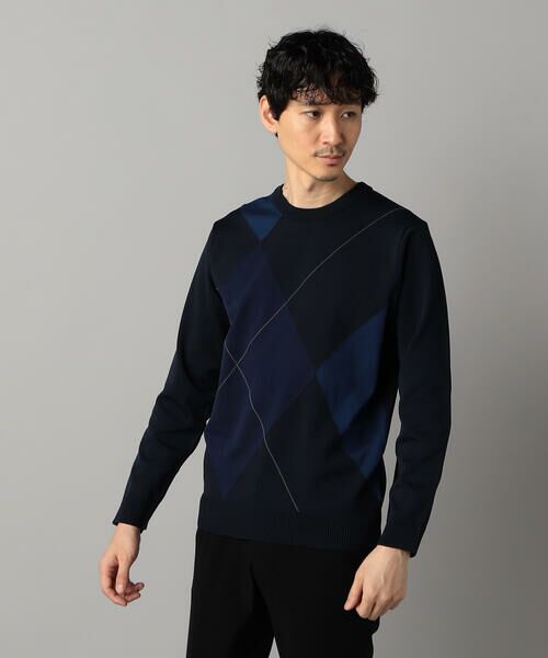 COMME CA MEN / コムサ・メン ニット・セーター | アーガイル柄 クルーネックニット | 詳細13