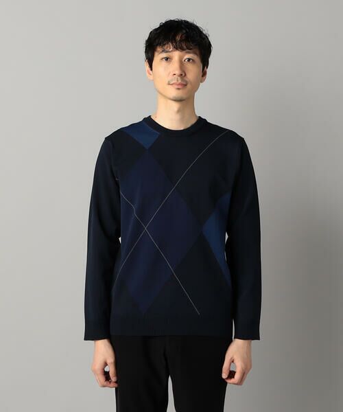 COMME CA MEN / コムサ・メン ニット・セーター | アーガイル柄 クルーネックニット | 詳細15