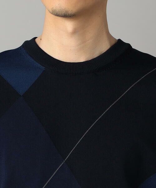 COMME CA MEN / コムサ・メン ニット・セーター | アーガイル柄 クルーネックニット | 詳細18